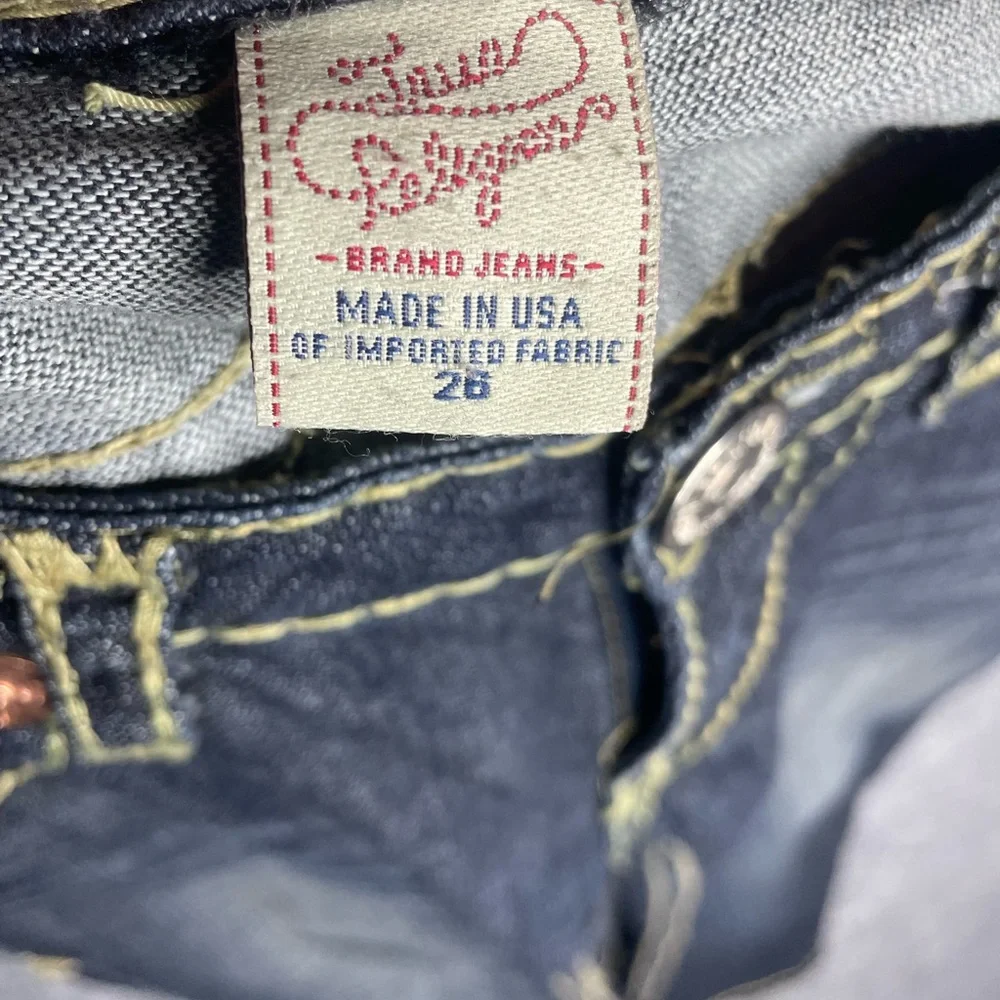 True Religion Women's Joey Big T Jeans Vera Cruz Dark Wash  Size 26 READ - Picture 5 of 11